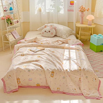 91家纺网 家纺一手货源 找家纺 （总）十九色 2025新款液态硅胶飞边凉感奶嘴同源硅胶微重力贴身凉爽儿童夏被