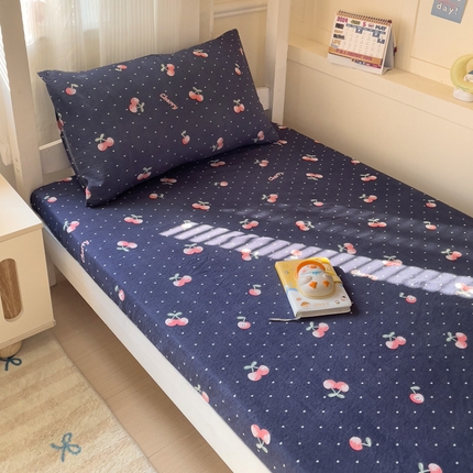 纽缦家纺 2025新款云感提花双层纱学生床笠 大吉大厘