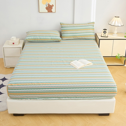 棉乐町家居  2025新款原棉粗布床笠 向往条致