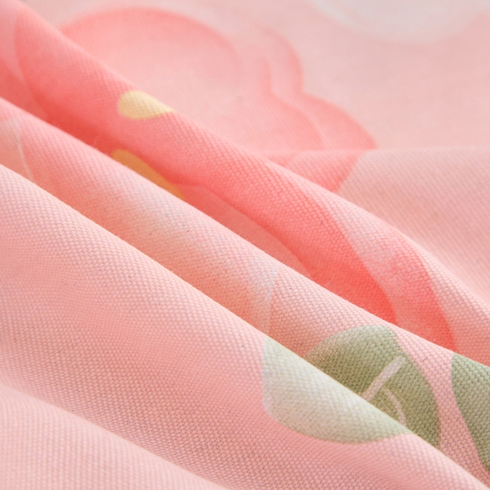 91家纺网 家纺一手货源 找家纺 棉乐町家居  2025新款原棉粗布床笠 面朝花海