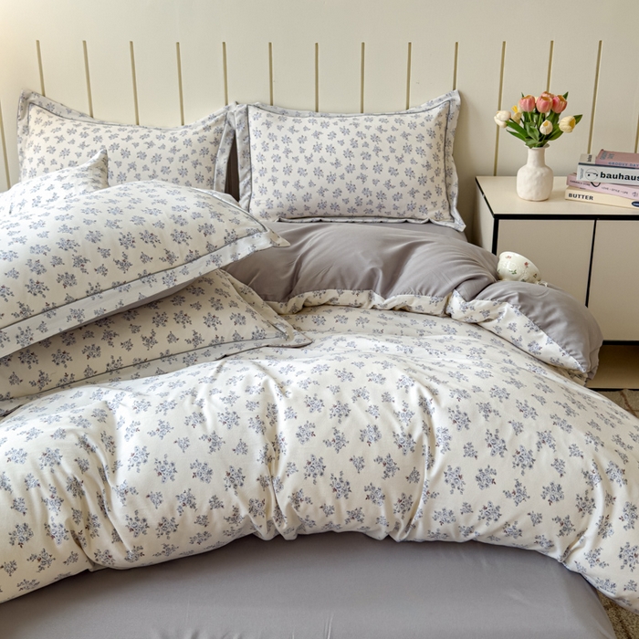 91家纺网 家纺一手货源 找家纺 可思家纺2025新款可思-简单款双层纱套件 萱花