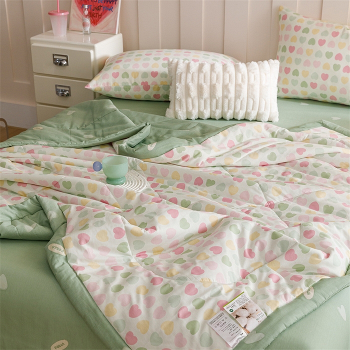 91家纺网 家纺一手货源 找家纺 恬思语家纺 2025新款全棉印花棉花夏被满天星