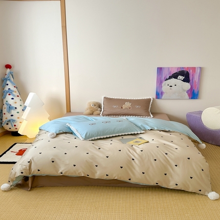 91家纺网 家纺一手货源 找家纺 桔子家纺 2025新款100支长绒棉系列 长绒棉蝴蝶小巴