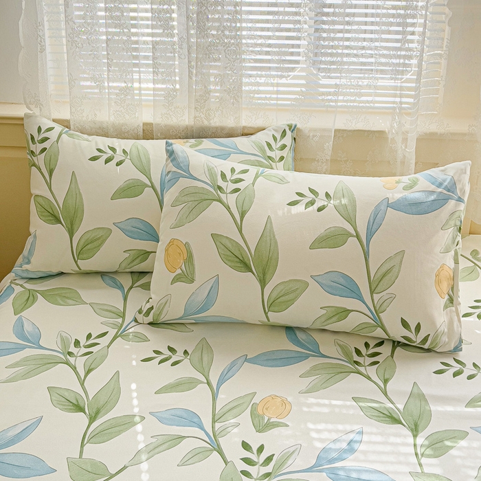 91家纺网 家纺一手货源 找家纺 极梦家纺（支持定制）  2025新款春秋130克加厚植物羊绒磨毛印花单床裙三件套 鹊桥花卉