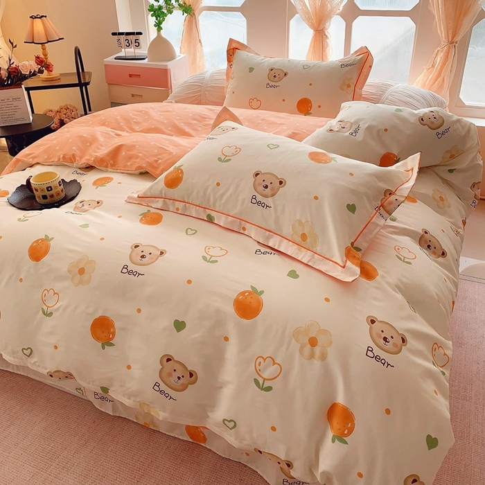 91家纺网 家纺一手货源 找家纺 奈萝家纺2025新款全棉 小号三件套 标准四件套 熊宝乐园