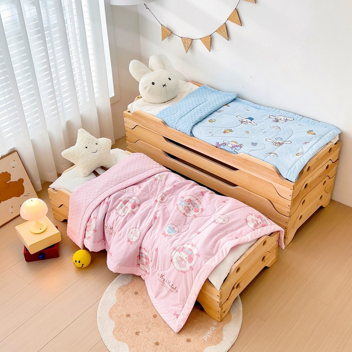 91家纺网 家纺一手货源 找家纺 御棉坊 2025新款A类三丽鸥凉感丝豆豆儿童夏被 甜蜜美乐蒂