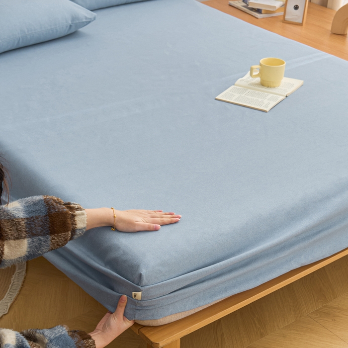 91家纺网 家纺一手货源 找家纺 棉乐町家居  2025新款原棉粗布床笠 偶遇