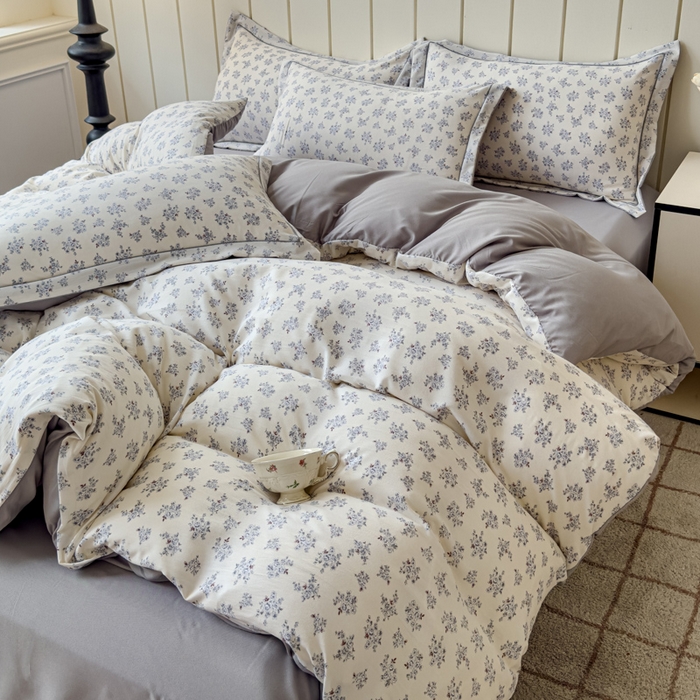 91家纺网 家纺一手货源 找家纺 可思家纺2025新款可思-简单款双层纱套件 萱花