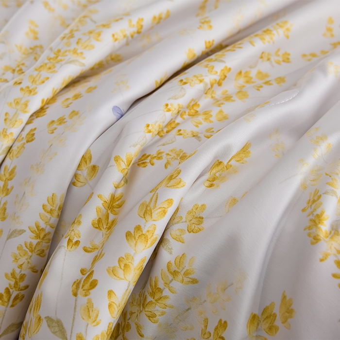 91家纺网 家纺一手货源 找家纺 千嘻汇2025新款水洗天丝真丝夏被四件套夏凉被空调被 金色麦田