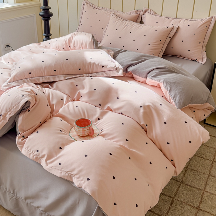 91家纺网 家纺一手货源 找家纺 可思家纺2025新款可思-简单款双层纱套件 心晴