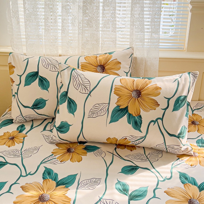 91家纺网 家纺一手货源 找家纺 极梦家纺（支持定制）  2025新款春秋130克加厚植物羊绒磨毛印花单床裙三件套 微微腾花