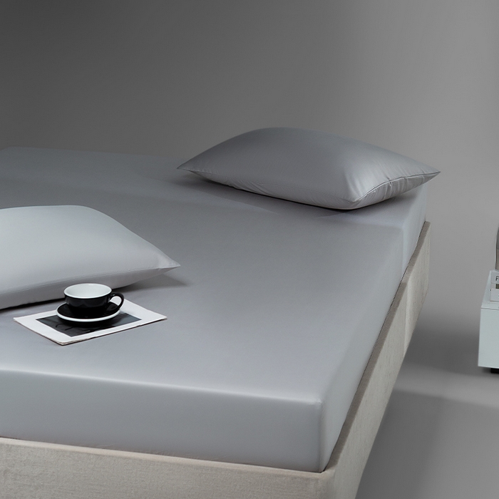 91家纺网 家纺一手货源 找家纺 蓝邻家纺 2025年新款全棉新疆长绒棉单品系列--床笠 浅灰