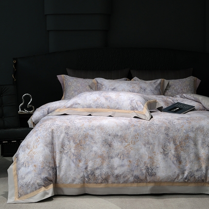 91家纺网 家纺一手货源 找家纺 （总）阿那亚 2025新款雅缎数码印花四件套