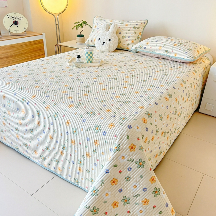 91家纺网 家纺一手货源 找家纺 恒尚居 2025新款全棉床盖床单小清新床垫床褥垫-跑量（四季款） 一路繁花