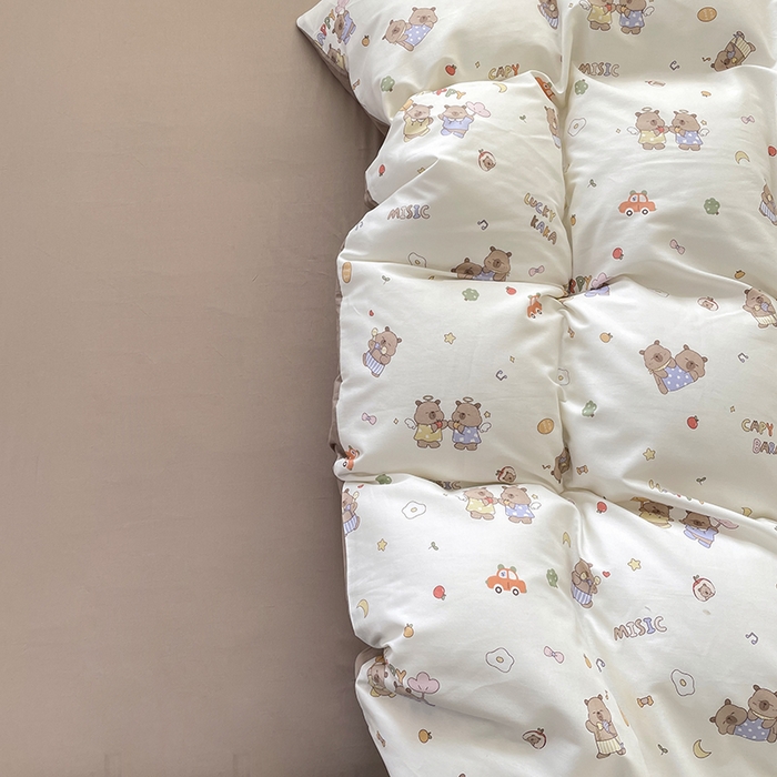 91家纺网 家纺一手货源 找家纺 丫丫家纺 2025全棉13070单床单床笠纯棉单品枕套床笠床单（有预缩尺寸 售后无忧 免费提供买家秀） 卡皮吧啦