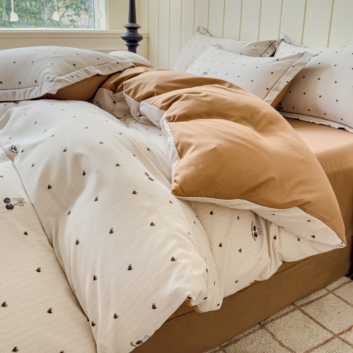 91家纺网 家纺一手货源 找家纺 可思家纺2025新款可思-简单款双层纱套件 小咖心