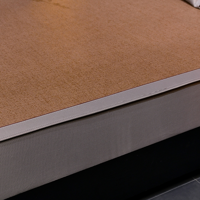 91家纺网 家纺一手货源 找家纺 小牛席业 2025新款加厚款-经典艾草养生席（床笠款）凉席藤席冰藤席冰丝席竹席草席空调席乳胶席豆豆席 艾草养生席-床笠款-浅咖