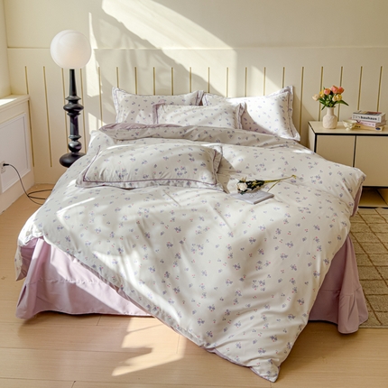 可思家纺2025新款可思-简单款双层纱套件 花奈