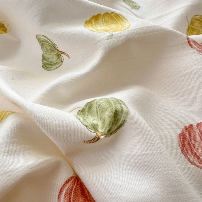 91家纺网 家纺一手货源 找家纺 寐居家纺 2025新款韩版舒柔绵四件套 花边款-多彩南瓜