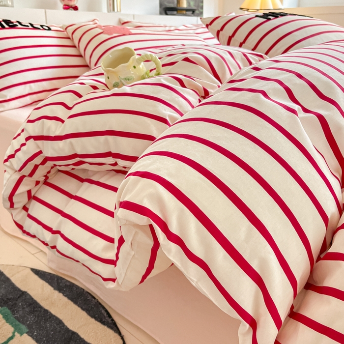 91家纺网 家纺一手货源 找家纺 寐居家纺 2025新款全棉13070毛巾绣四件套 HELLO猫