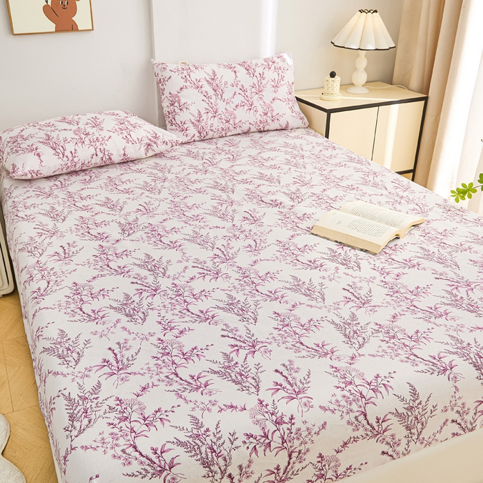 91家纺网 家纺一手货源 找家纺 棉乐町家居  2025新款原棉粗布床笠 瑞莎