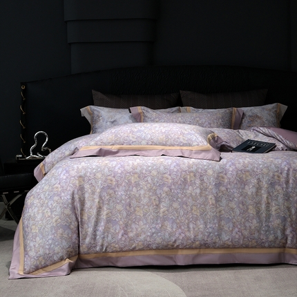 91家纺网 家纺一手货源 找家纺 （总）阿那亚 2025新款雅缎数码印花四件套