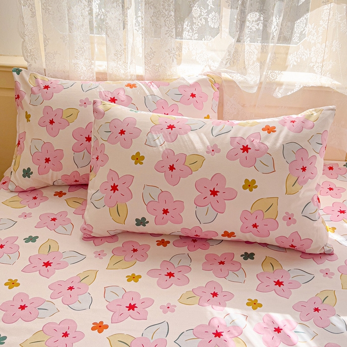 91家纺网 家纺一手货源 找家纺 极梦家纺（支持定制）  2025新款春秋130克加厚植物羊绒磨毛印花单床裙三件套 纷然花语