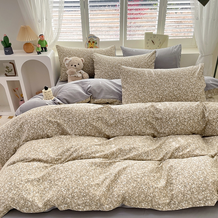 91家纺网 家纺一手货源 找家纺 丫丫家纺   2025全棉13070单被套印花小清新卡通碎花纯棉单品被套枕套（有预缩售后无忧 免费提供买家秀） 柳兰霞草