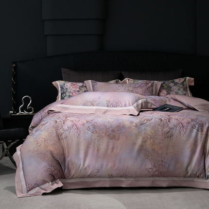 91家纺网 家纺一手货源 找家纺 （总）阿那亚 2025新款雅缎数码印花四件套