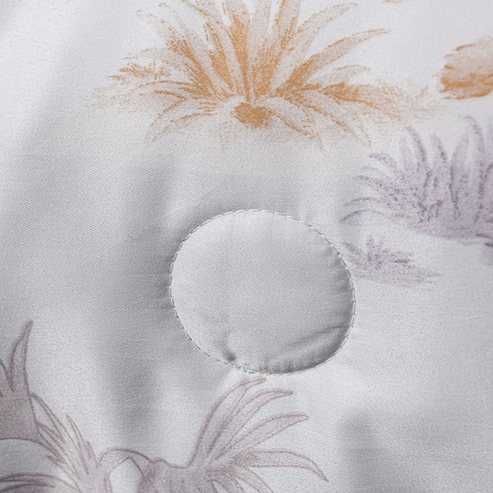 91家纺网 家纺一手货源 找家纺 千嘻汇2025新款水洗天丝真丝夏被四件套夏凉被空调被 发财树紫