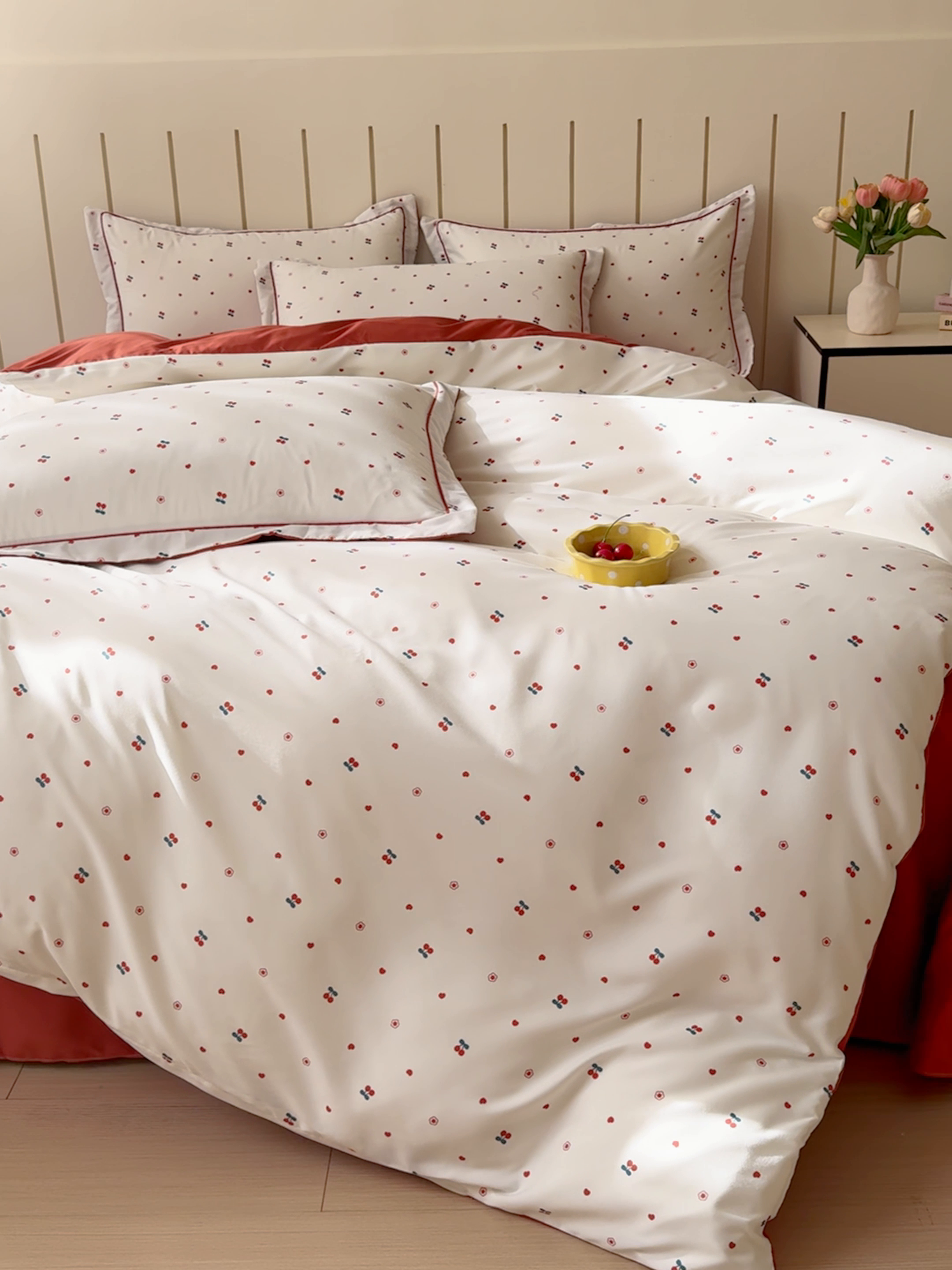 91家纺网 家纺一手货源 找家纺 可思家纺2025新款可思-简单款双层纱套件 小确幸