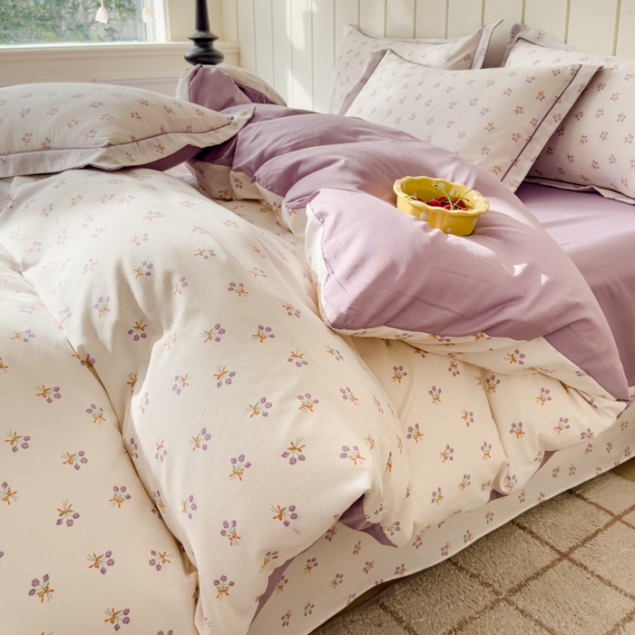 91家纺网 家纺一手货源 找家纺 可思家纺2025新款可思-简单款双层纱套件 花束