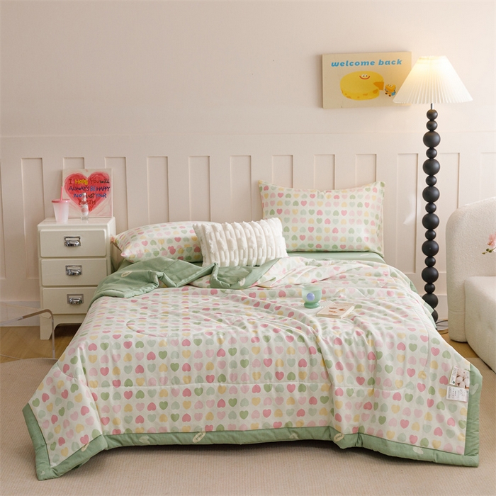 91家纺网 家纺一手货源 找家纺 恬思语家纺 2025新款全棉印花棉花夏被满天星