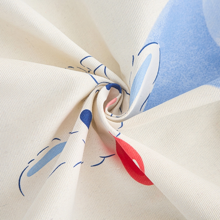 91家纺网 家纺一手货源 找家纺 棉乐町家居  2025新款原棉粗布床笠 樱桃笑脸兔