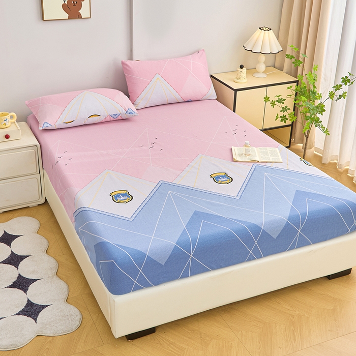 91家纺网 家纺一手货源 找家纺 棉乐町家居  2025新款原棉粗布床笠 思绪