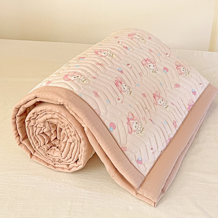 91家纺网 家纺一手货源 找家纺 纽缦家纺 2025新款云感提花双层纱学生床垫 小鸥鸥