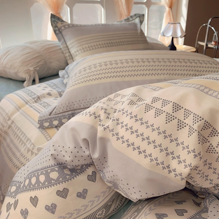 91家纺网 家纺一手货源 找家纺 奈萝家纺2025新款全棉 小号三件套 标准四件套 幸福里蓝