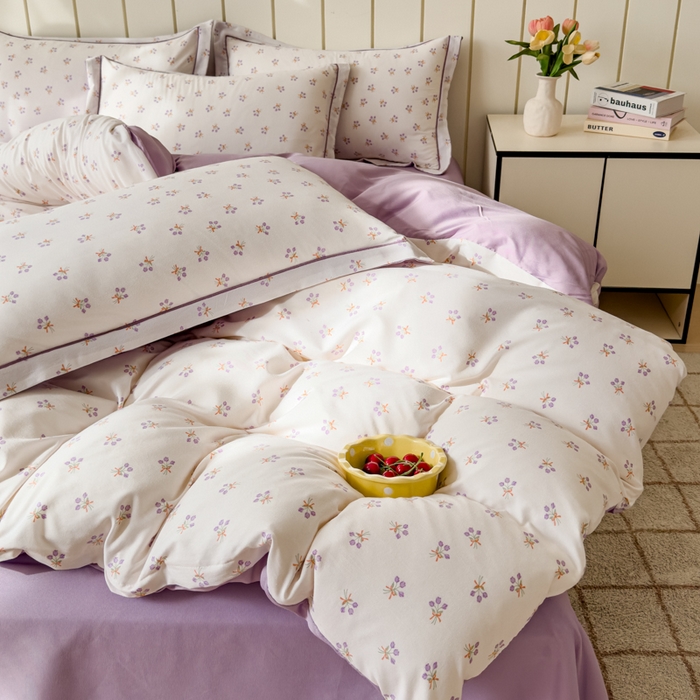 91家纺网 家纺一手货源 找家纺 可思家纺2025新款可思-简单款双层纱套件 花束