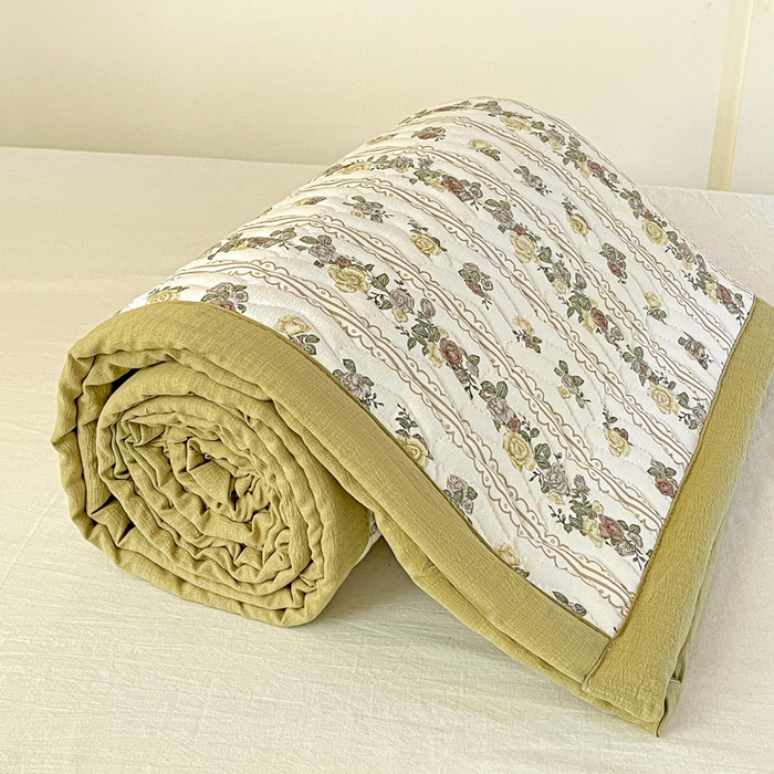 91家纺网 家纺一手货源 找家纺 纽缦家纺 2025新款云感提花双层纱学生床垫 玫瑰哒