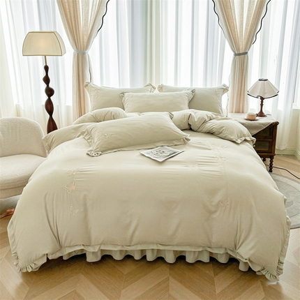 91家纺网 家纺一手货源 找家纺 （总）恒爱家纺 2025新款糯糯棉庄生梦蝶被套四件套