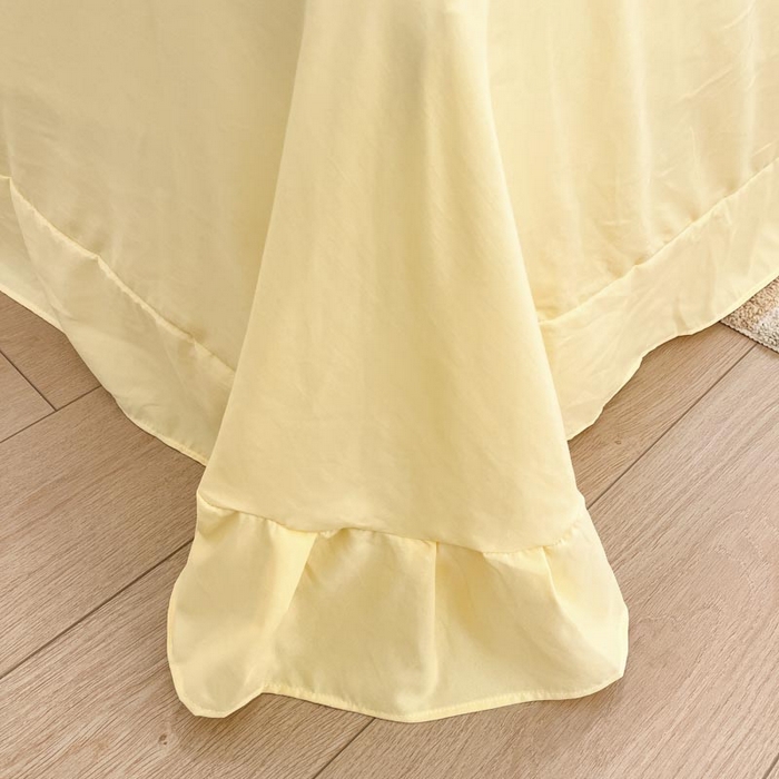 91家纺网 家纺一手货源 找家纺 新印象 2025新款有氧针织棉双层纱四件套幻绮