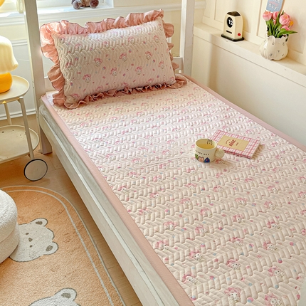 纽缦家纺 2025新款云感提花双层纱学生床垫 小鸥鸥