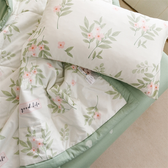 91家纺网 家纺一手货源 找家纺 恬思语家纺 2025新款全棉印花棉花夏被春色花开