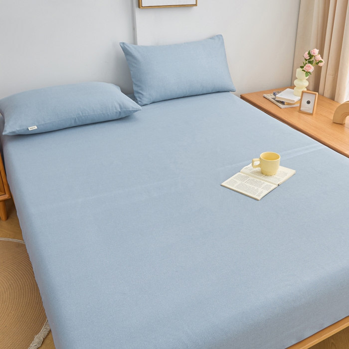 91家纺网 家纺一手货源 找家纺 棉乐町家居  2025新款原棉粗布床笠 偶遇