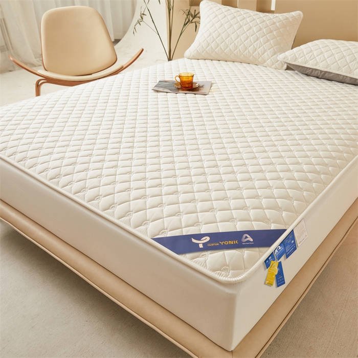 91家纺网 家纺一手货源 找家纺 布卢姆床垫 2025新款A类全棉castor优净丝洁净夹棉床笠--雅境系列 雅境-白