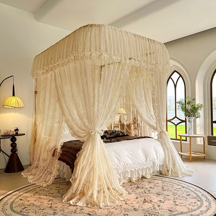 91家纺网 家纺一手货源 找家纺 （总）都市缘蚊帐  2025新款303法式提花蕾丝蚊帐