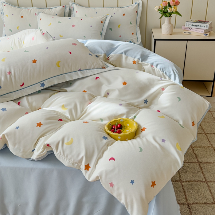 91家纺网 家纺一手货源 找家纺 可思家纺2025新款可思-简单款双层纱套件 幸运星