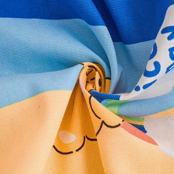 91家纺网 家纺一手货源 找家纺 棉乐町家居  2025新款原棉粗布床笠 七彩花园