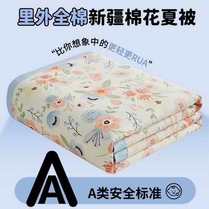 91家纺网 家纺一手货源 找家纺 （总）暖阳【同款地板价】【A类送质检】2025新款印花全棉棉花夏被纯棉空调被
