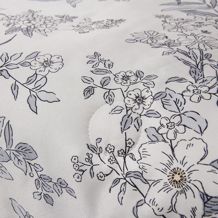 91家纺网 家纺一手货源 找家纺 千嘻汇2025新款水洗天丝真丝夏被四件套夏凉被空调被 枝蔓